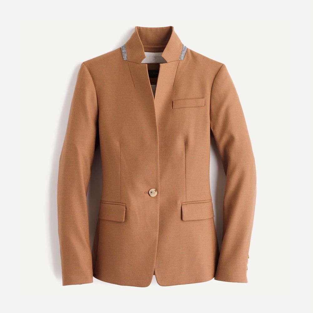 J. Crew Camel Tan Single-Button Blazer